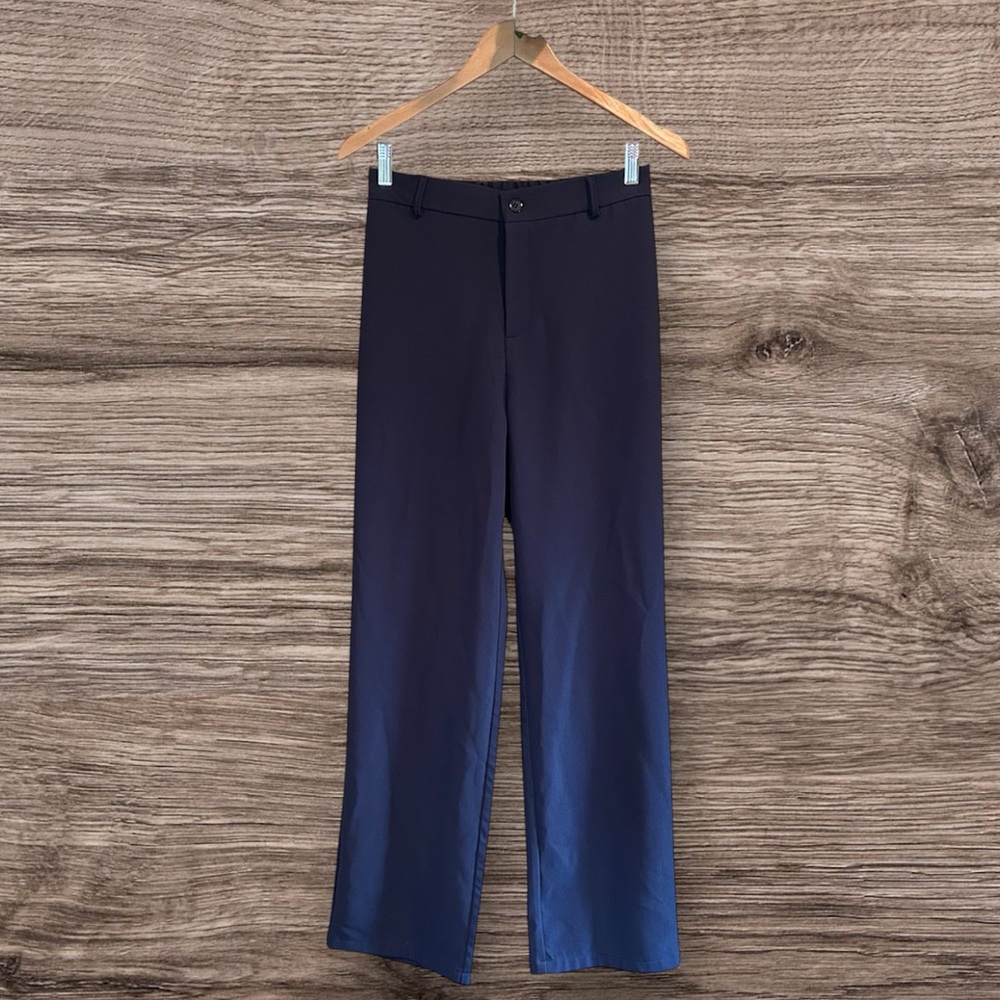 ❄️ 50% off winter Luvamia navy elastic waist wide leg slacks trousers pants S